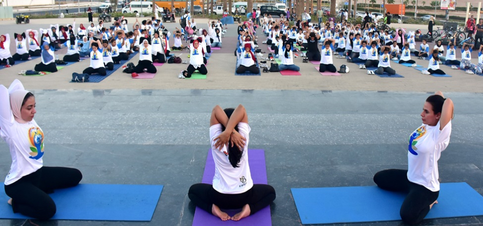 Glimpses of the Yoga event at Sharm El Sheikh City